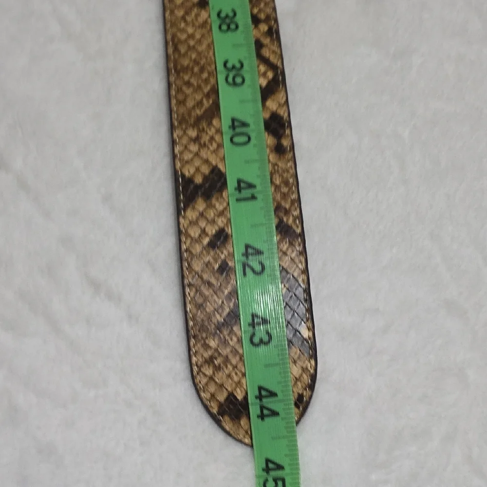 Lauren Ralph Lauren Tan‎ and Black Faux Snakeskin Patterned Belt. M.